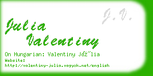 julia valentiny business card